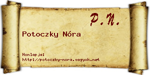 Potoczky Nóra névjegykártya